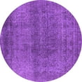 thumbnail image 1 of Ahgly Company Indoor Round Oriental Purple Industrial Area Rugs, 4' Round, 1 of 4