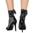 thumbnail image 2 of INC Women’s Sheer Bow-Back Anklet Fashion Socks (Black, 9-11), 2 of 2