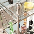 thumbnail image 3 of Molly Gold Bar Cart, Glam, Polished Silver, 3 of 17
