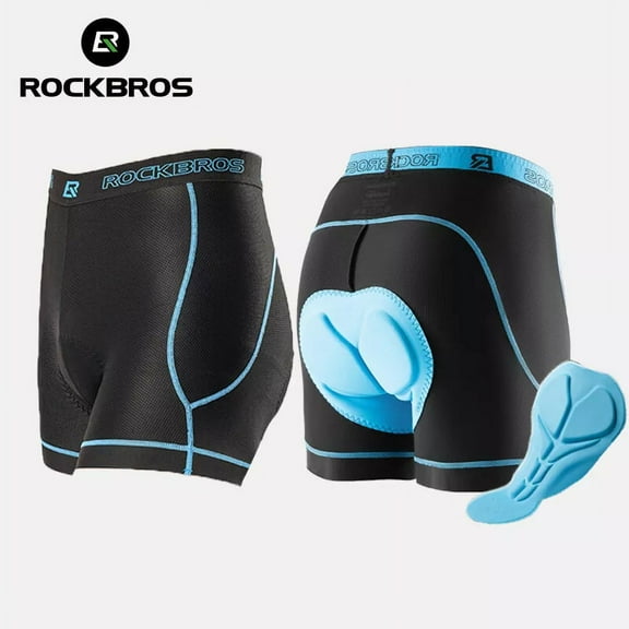 ROCKBROS Men Bike Underwear Pants Soft Sponge Gel Padded 3D MTB Cycling Shorts