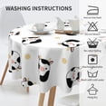 thumbnail image 6 of ZICANCN Round Table Cloths 60 Inch, Cows Kawaii Dots Table Cover Waterproof Washable Outdoor Picnic Tablecloth, 6 of 8