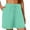 Mint Green, variant on Amvlyk Bermuda Shorts for Women Summer Cotton Linen Wide Leg High Waisted Drawstring Gym Workout Short with Pocket Solid Color Lightweight Loose Running Shorts for Women Walking Athletic