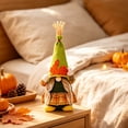 thumbnail image 4 of Chmadoxn 12.6" Fall Scarecrow Gnome Plush Decor, Thanksgiving Maple Leaf Faceless Doll Figurine, 2-in-1 Tabletop & Hanging Ornament for Autumn Harvest Tiered Tray Home Decor, 4 of 9