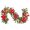 Red & Gold, variant on Lumiparty 6FT Pre-Lit Christmas Garland, Xmas Garland with 20 Lights Flowers Ball Ornaments Berries, Xmas Decorations for Indoor Outdoor Decoration
