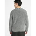 thumbnail image 3 of No Boundaries Men's & Big Men's Thermal Stitch Crewneck Sweater, Midweight, Sizes XS-3XL, 3 of 5