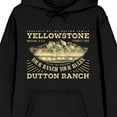 thumbnail image 2 of Yellowstone Your Ranch Your Rules Long Sleeve Black Adult Hooded Sweatshirt-XS, 2 of 4