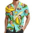 thumbnail image 1 of Chemise d'Été pour Homme à Col Cubain Boutonnée avec Motif de Bananes Tropicales pour Tenue Décontractée Extérieure, 1 of 9