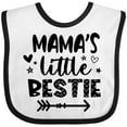 thumbnail image 3 of Inktastic Mama's Little Bestie with Arrow and Hearts Boys or Girls Baby Bib, 3 of 4