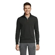 Lands' End Men's Bedford Rib Heather Quarter Zip Sweater