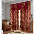 thumbnail image 3 of Cortina GLORY RUGS Jacquard borgoña-oro 140x213 cm, 3 of 9