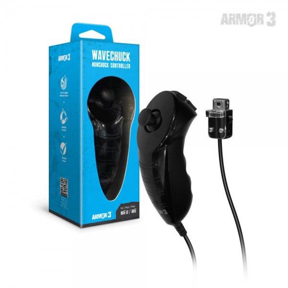 Black Wavechuck Nunchuck Controller for Wii U/Wii