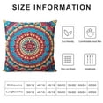 thumbnail image 5 of COMIO  Retro Floral Mandala Bohemian Bohemian Pillow Cases  Soft Throw Pillow Covers Couch Square Pillow Case Boho Style Decorative Cushion Cover Set of, 5 of 5