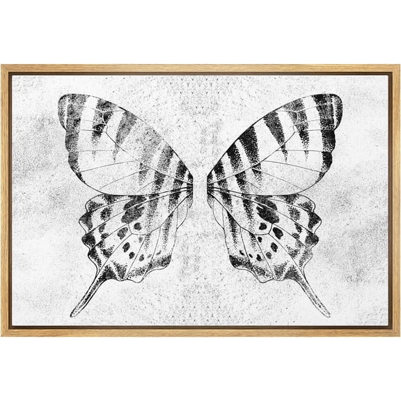 Wall26 Canvas Print Wall Art Duotone Monochrome Monarch Butterfly Nature Wilderness Animals Photography Realism Modern Framed Art Decora Multicolor Rustic for Bedroom - 24"x36" Natural