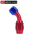 thumbnail image 1 of 1pcs Black AN6 8 10 Straight 45 90 Degree Oil Fuel Swivel Hose Oil Hose End Adapter Kit~2244, 1 of 1