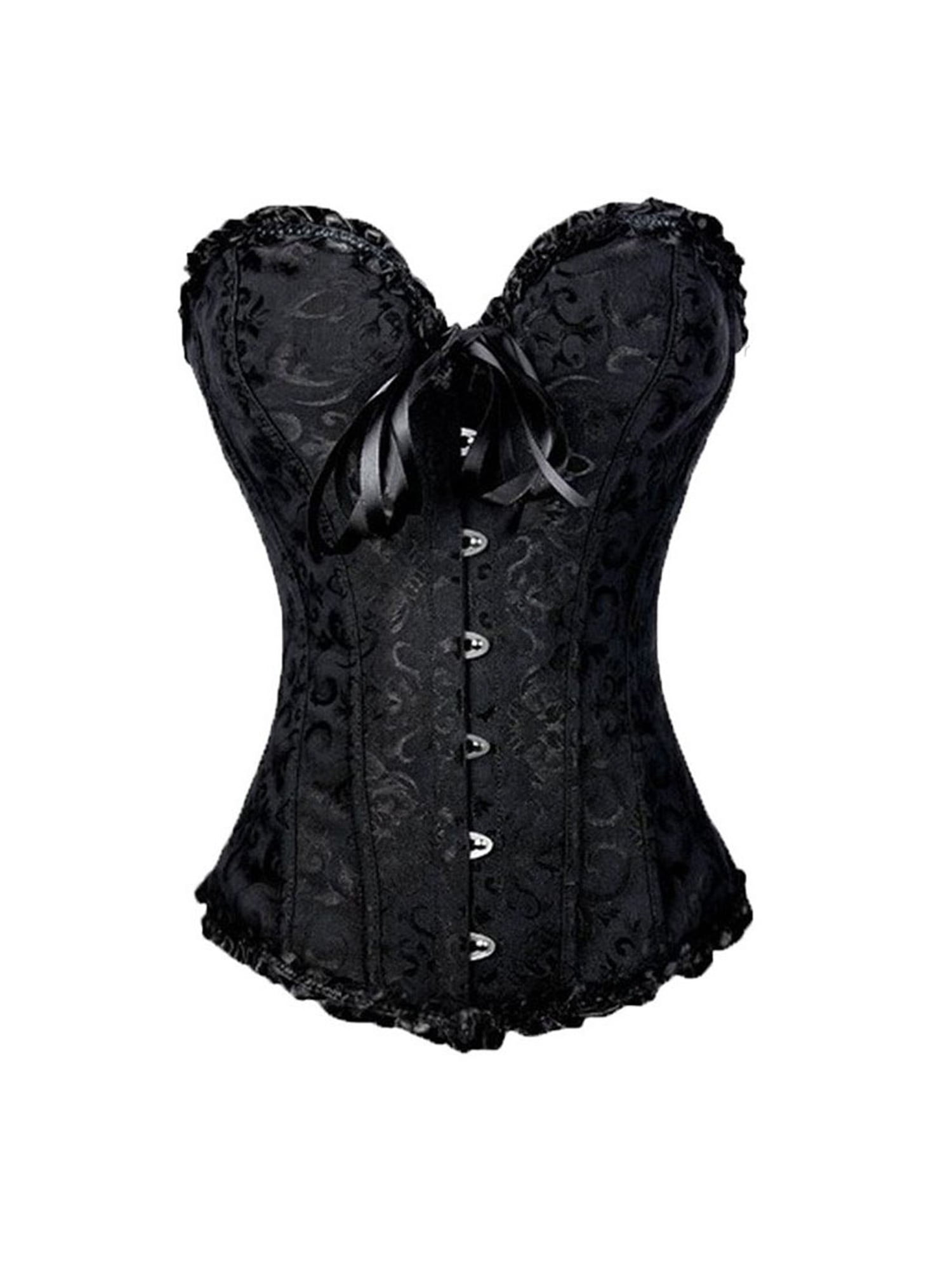 Bowanadacles Women's Vintage Overbust Corset Classic Bustier