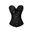 thumbnail image 5 of Nituyy Women's Gothic Bustiers Corsets Satin Boned Lace Up Overbust Bridal Bodysuit, 5 of 5