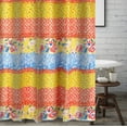 thumbnail image 2 of Greenland Home Fashions Skylar Calico and Paisley Ruffled Shower Curtain, 2 of 4