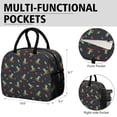thumbnail image 6 of Womens Black Dinosaurs Space Surfing Pattern Lunch Box for Work,Insulated Lunch Bag for Women,Loncheras Para Mujer,Leakproof Adult Lunch Bag for Work,Beach,Travel,Picnic,Camping, 6 of 7