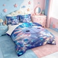 thumbnail image 2 of Manfei Cartoon Axolotl Bed in a Bag King Size,Magic Animal Bed Set,Glitter Print Bedding King Size,Breathable Room Decorative Reversible,7 Pieces, 2 of 8
