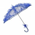 thumbnail image 3 of Sombrilla plegable de encaje para boda, portátil, de 23,6 pulgadas de diámetro, fácil de transportar. Azul, 3 of 9