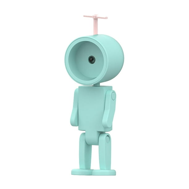 Luz nocturna con forma de robot, luz ambiental para decoración del hogar, cuarto de niños, dormitorio Redondo Azul Yinane Luz de noche
