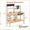 thumbnail image 3 of Gymax Mud Kitchen Kids Pretend Play Kitchen Toy Set Outdoor Wooden Kitchen Playset, 3 of 10