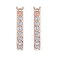 thumbnail image 2 of 1/4 Carat Diamond Hoop Earrings in 10K Rose Gold, 2 of 4
