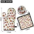 thumbnail image 6 of Autumn Fall Leaves Pattern Kitchen Oven Mitt and Pot Holder Sets 2 Pcs for Baking, Cooking and Grilling, Heat Resistant Up To 392 °F, 6 of 7