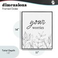 thumbnail image 4 of Stupell Industries Contemporary Your Worries Minimalist Leaves Black Framed Giclee Art, 11 x 14, by Lettered and Lined, 4 of 8
