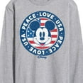 thumbnail image 3 of Disney - Mickey Peace Love USA - Men's Long Sleeve T-Shirt, 3 of 5