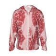 thumbnail image 1 of Balery Red Meat Sudadera ligera de manga larga con capucha y protección solar UPF 50+ para hombre y mujer, ideal para pesca y running-3X-Large, 1 of 7
