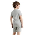 thumbnail image 2 of Haitryli Kids Girls Boys Special Needs Adaptive Clothing Short Sleeve Back Invisible Zipper Solid Color Jumpsuit Grey 6, 2 of 7