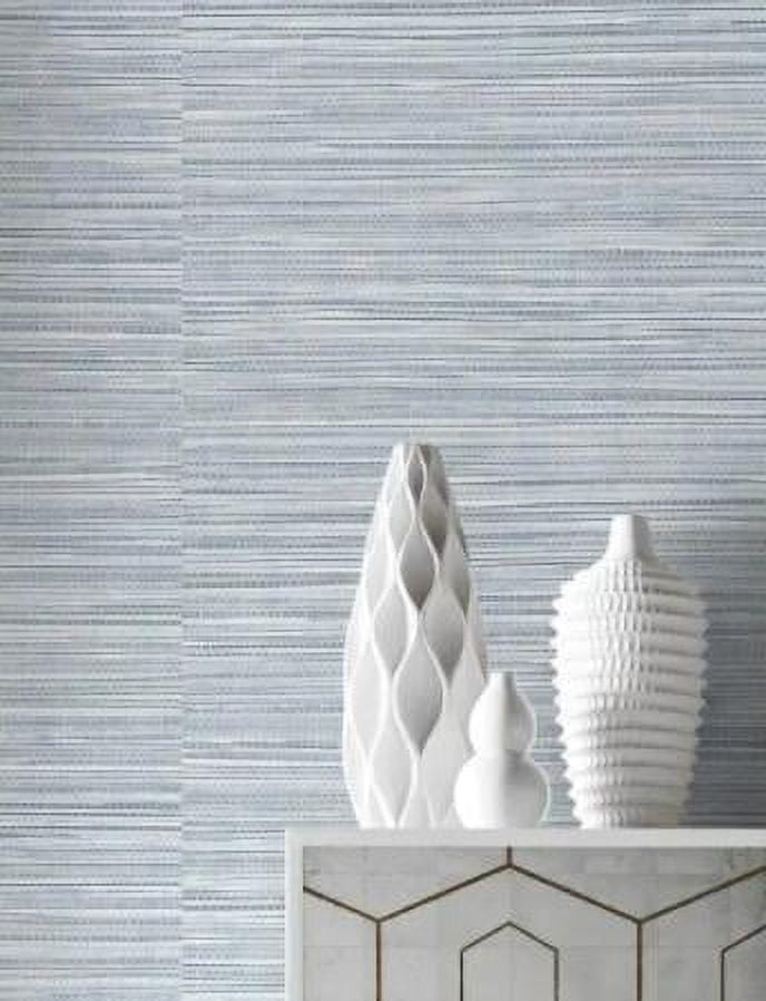 Wallquest, Inc. Luxe Haven Luxe Sisal Peel and Stick Wallpaper Sea Breeze