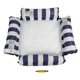 thumbnail image 1 of Inflatable Mesh Hammock Foldable Pool Float 4 Tubes Water Hammock for Swimming Pool Beach Party Stripe Navy Blue, 1 of 4