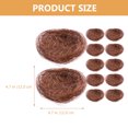 thumbnail image 4 of OUNONA Coffee Woven Bird Nest Ornaments, 12 Pieces and Craft Decorations for Home, Garden, Projects, 4 of 7