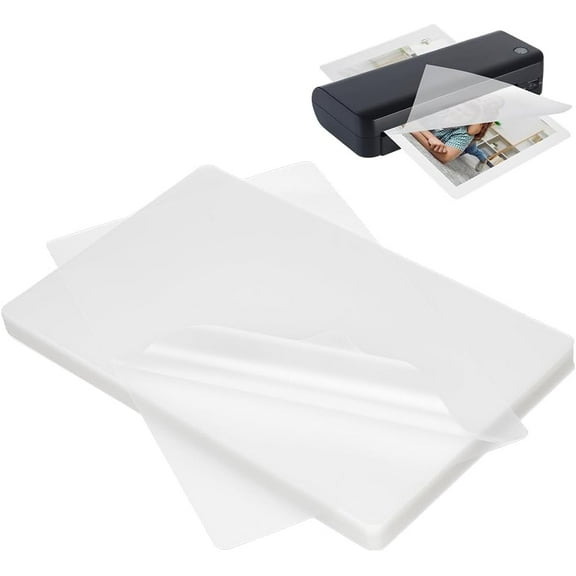 1set 100pcs Plastic Laminating Pouch Film Photo Protecting Sheets for Hot Laminator Clear 215x134x0.1mm