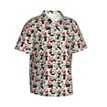 thumbnail image 2 of Balery Christmas Cat Print Men's Hawaiian Shirts Short Sleeve Beach Shirt Relaxed Fit Vacation Button Down Shirts-, 2 of 9
