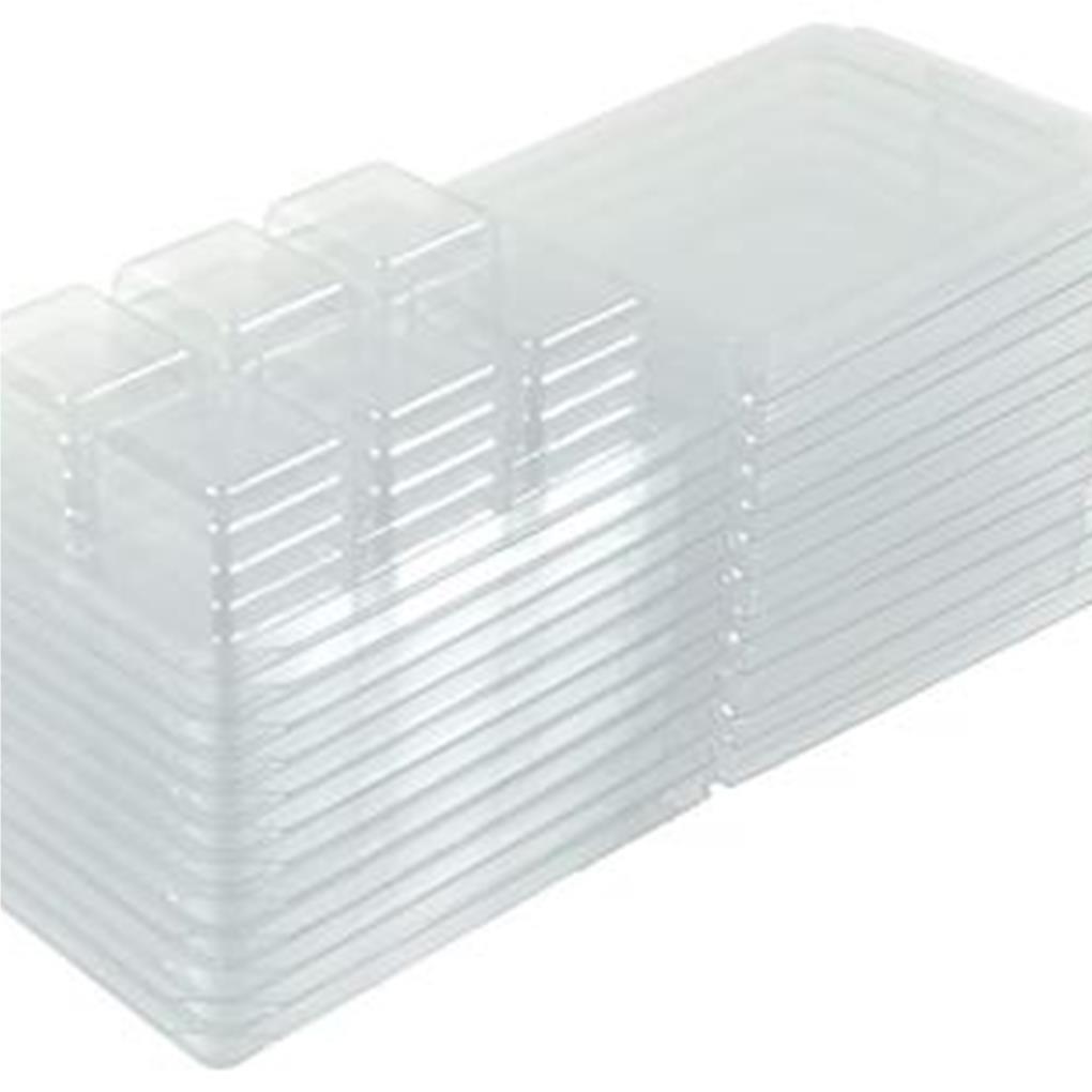 100 Récipients à Cire Fondue Jucoan – 6 Cavités Cœur – Plastique Transparent