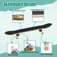 thumbnail image 4 of 31'' Complete Skateboard 7 Layer Canadian Maple Double Kick Deck Skateboards tiger head print fluffy watercolor Skate Board for Beginner Adult Gifts, 4 of 5