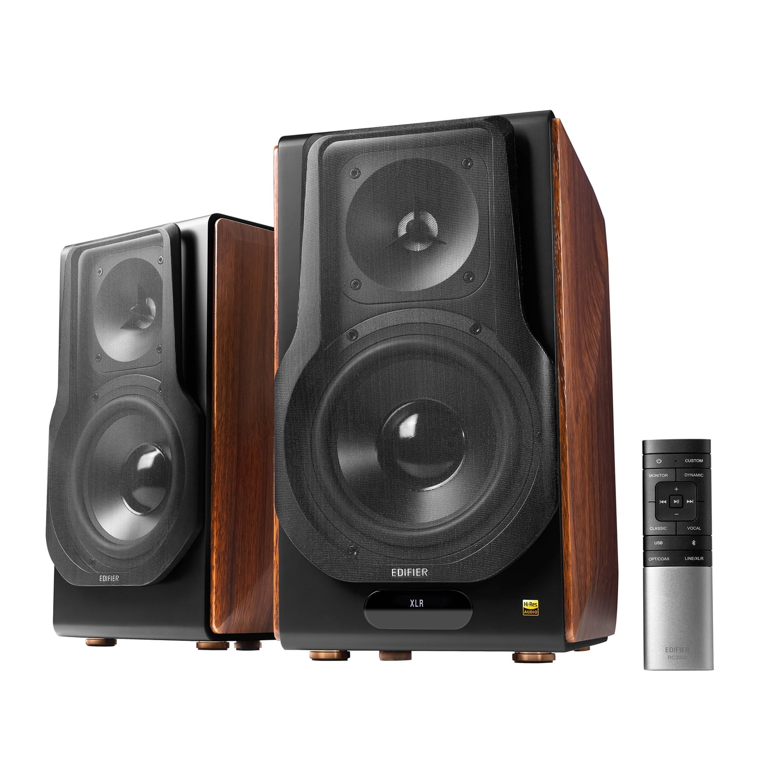 Edifier 256-Watt Continuous-Power Amplified Bluetooth Premium 2.0 Bookshelf Speaker System with Remote, S3000MKII, 2 Count, 4007682