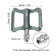 thumbnail image 6 of Unique Bargains 1 Pair Aluminum Alloy Rear Foot Peg Flat Pedal Footrests Titanium Tone Fit 9/16 Inch Axles MTB Bike, 6 of 6