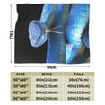 thumbnail image 3 of Kll Fleece Blanket Plush Throw Blanket Blue Viper Snake,Soft Fuzzy Cozy Flannel Blanket For Couch Sofa Bed.(50"X40"), 3 of 9