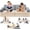 Gray, variant on MOOSENG 13-Piece Modular Kids Play Couch, Convertible Foam Floor Sofa for Playroom, Velvet Cover, Build-Your-Own Creative Furniture for Toddlers
