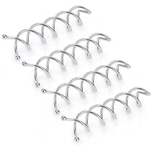 20Pcs Spiral Hair Pin Screw Bobby Pins Mini Hair Bun Twist Pins Round Tips Spin Pins for Hair Styling Silver
