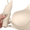 thumbnail image 4 of Xdegoge Jelly Bras for Women Deep V Wireless Bra Thin Strap Push-Up Bralette with Seamless Design Breathable Smooth Stylish Minimalist Look for All-Day Comfort & Casual Wear, 4 of 5