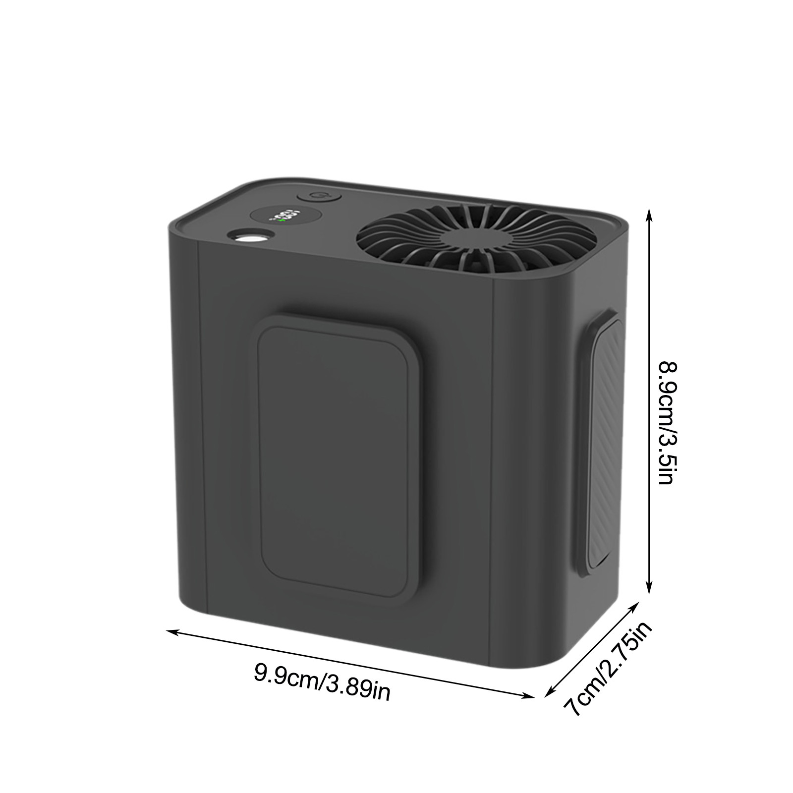 RoamHome Electric Mini Fan Charging Waist Fans USB Rechargeable Handheld Battery Powered Portable Fans Personal Cooling Fan That Blows Cold Air (Black)