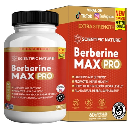 GreenVify Scientific Nature Berberine Max Pro Metabolic Support Supplement – Supports Glucose Metabolism & Daily Wellness