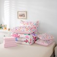 thumbnail image 6 of Manfei Magical Axolotl 7 Pieces Full Size Bedding Sets,Cartoon Animals Print Full Size Bed in a Bag,Pink Reversible, 6 of 7