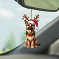 thumbnail image 3 of Holiday Dog with Deer Hat Tree Ornament Funny Dog Lovers Personalized Gifts with Name Christmas Ornament for 2D Ornaments for Xmas House Warming for New Home Funny, 3 of 4
