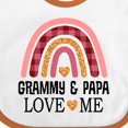 thumbnail image 4 of Inktastic Grammy and Papa Love Me Granddaughter Rainbow Girls Baby Bib, 4 of 4